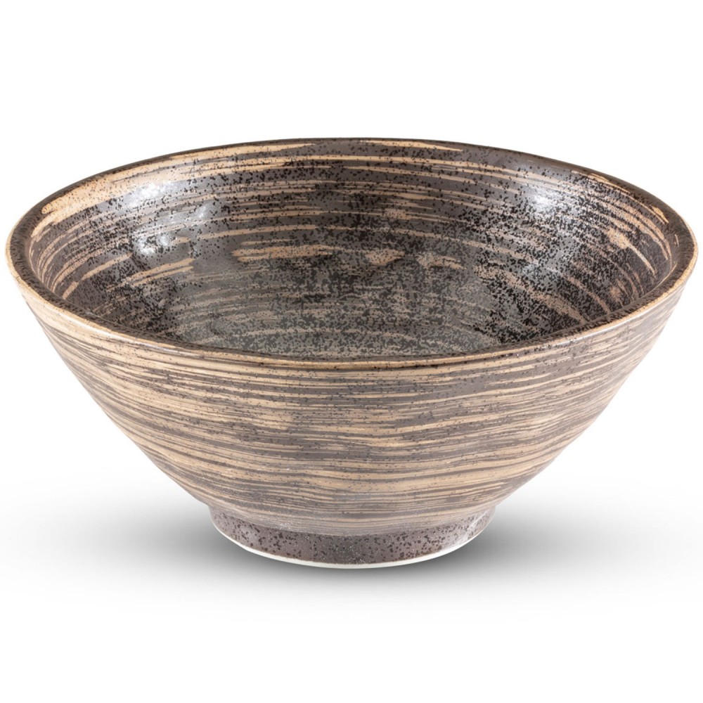 Uzumaki Dark Brown Round Bowl