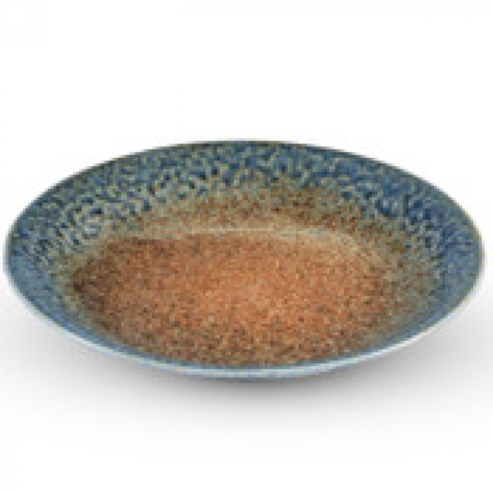 Ainagashi Blue Brown Round Plate, JPLL-429