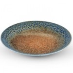 Ainagashi Blue Brown Round Plate, JPLL-429