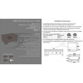 Copper Beech CBMG-60 60" Wide Manual Gas Griddle