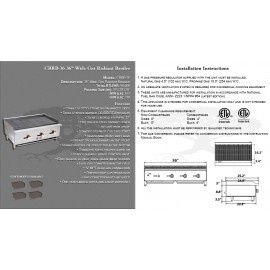 Copper Beech CBRB-36 36" Wide Gas Radiant CharBroiler