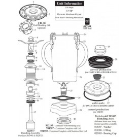 BLENDING ASSEMBLY FOR WARING CB15, CB10, CB6