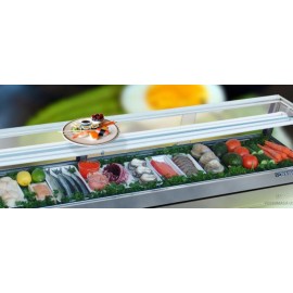 ***FREE SHIPPING*** Sushi Case GARASU "Wide Flat Top" Self-Contained Model-GARASU-3L