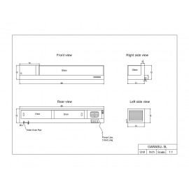 ***FREE SHIPPING*** Sushi Case GARASU "Wide Flat Top" Self-Contained Model-GARASU-5L