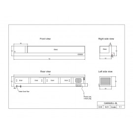 ***FREE SHIPPING*** Sushi Case GARASU "Wide Flat Top" Self-Contained Model-GARASU-6L 