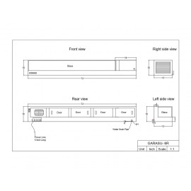 ***FREE SHIPPING*** Sushi Case GARASU "Wide Flat Top" Self-Contained Model-GARASU-6R