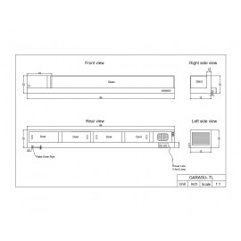 ***FREE SHIPPING*** Sushi Case GARASU "Wide Flat Top" Self-Contained Model-GARASU-7L