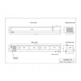 ***FREE SHIPPING*** Sushi Case GARASU "Wide Flat Top" Self-Contained Model-GARASU-7R