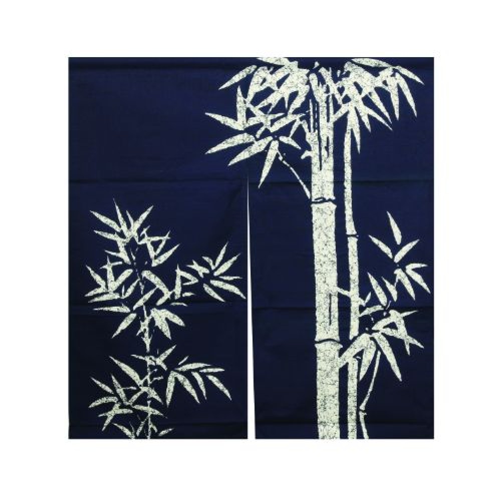 BLUE NOREN WITH WHITE BAMBOO 