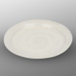 Hake Brush White Round Plate