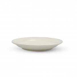 Hake Brush White Round Plate