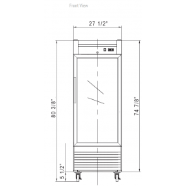 ***FREE SHIPPING*** Dukers D28F-GS1 Bottom Mount Glass Single Door Commercial Reach-in Freezer