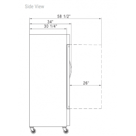 ***FREE SHIPPING*** Dukers D28F-GS1 Bottom Mount Glass Single Door Commercial Reach-in Freezer
