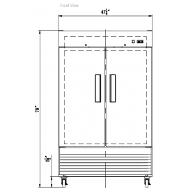 ***FREE SHIPPING*** Dukers D47EF Compact 2-Door Commercial Freezer