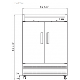 ***FREE SHIPPING*** Dukers  D55F 2-Door Commercial Freezer