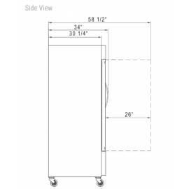 ***FREE SHIPPING*** Dukers  D55F-GS2 Bottom Mount Glass 2-Door Commercial Reach-in Freezer