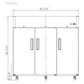 ***FREE SHIPPING*** Dukers D83AF Commercial 3-Door Top Mount Freezer