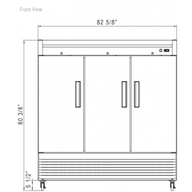*Free shipping, please email order@jfkkitchen.com for the special offer* Dukers  D83F 3-Door Commercial Reach-in Freezer