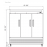 *Free shipping, please email order@jfkkitchen.com for the special offer* Dukers  D83F 3-Door Commercial Reach-in Freezer