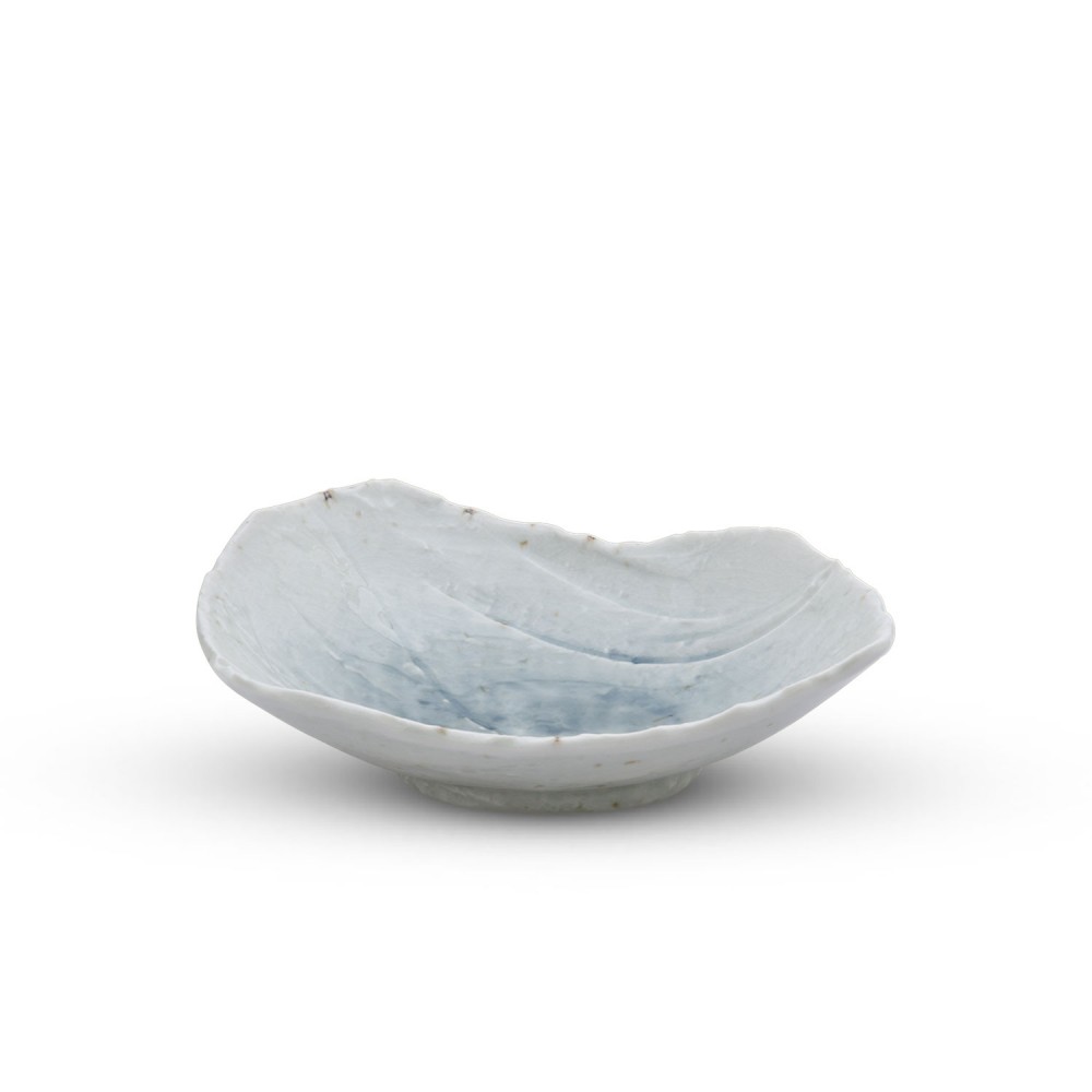 Coral Blue Abstract Shape Bowl