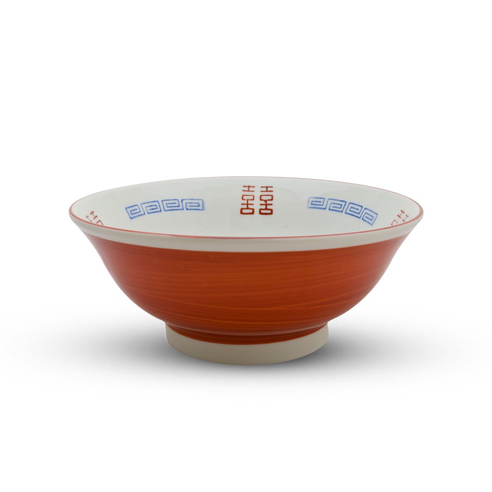 White and Red Ramen Bowl