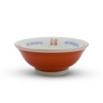 White and Red Ramen Bowl