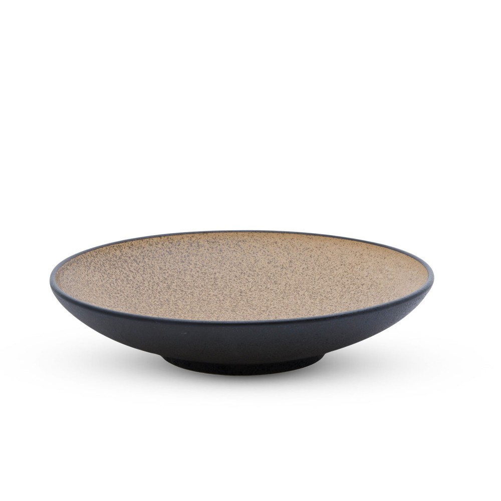 Tamamo Brown Shallow Bowl