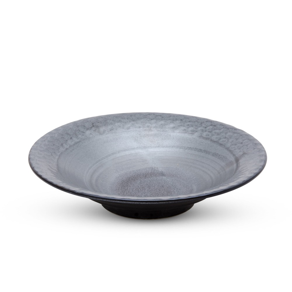 Rock Garden Gray Round Plate