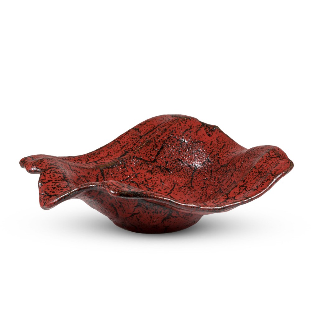 Shuin Red Abstract Plate