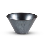 Tessa Black Round Salad Bowl