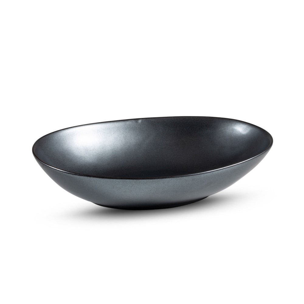 Tessa Black Oval Bowl