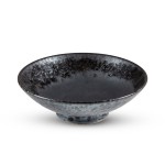 Silver Granite Shallow Round Bowl