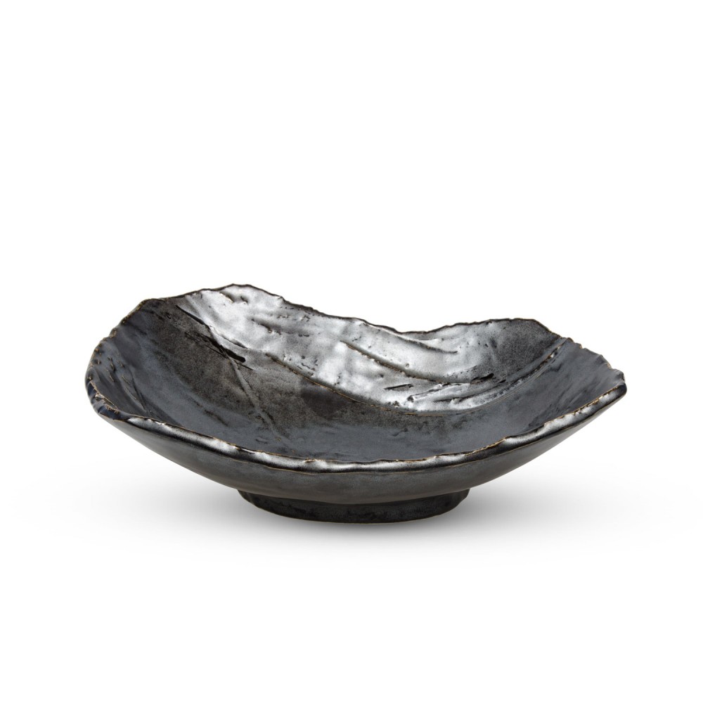 Tessa Black Large Abstract Bowl