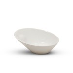 Fusion White Slanted Bowl