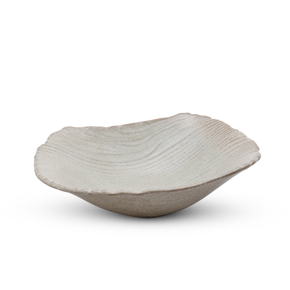 Mokume Beige Abstract Bowl