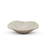 Mokume Beige Abstract Shallow Bowl