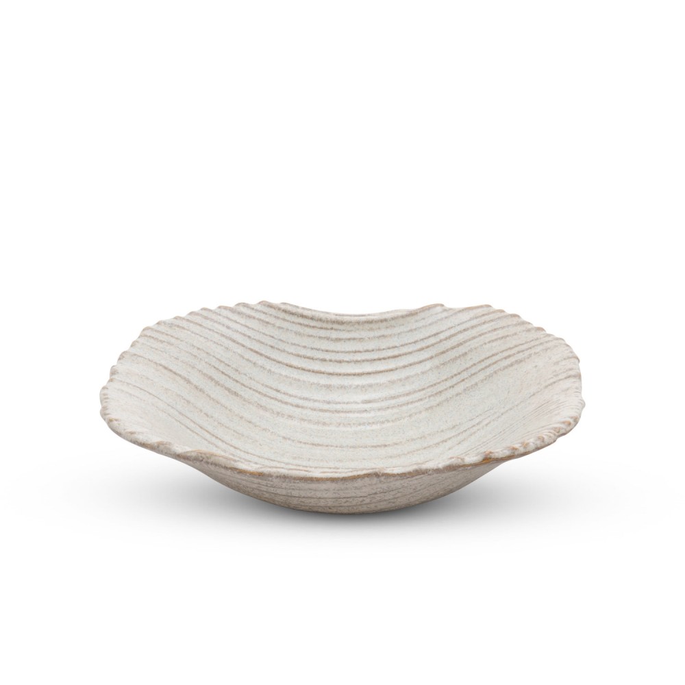 Mokume Beige Abstract Bowl