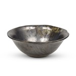 Metallic Slate Gray Round Bowl