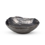 Metallic Slate Gray Abstract Bowl