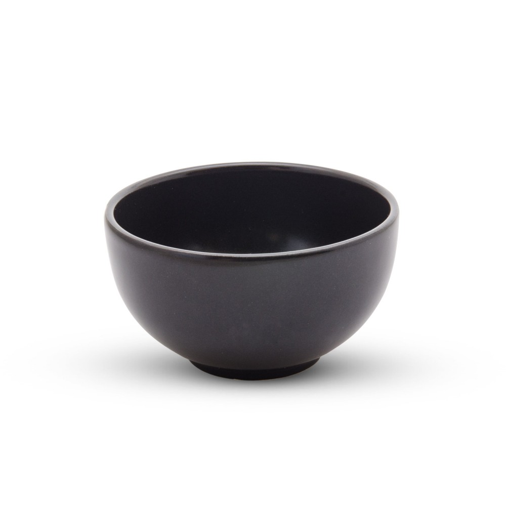 Spazio Black Round Stone Bowl