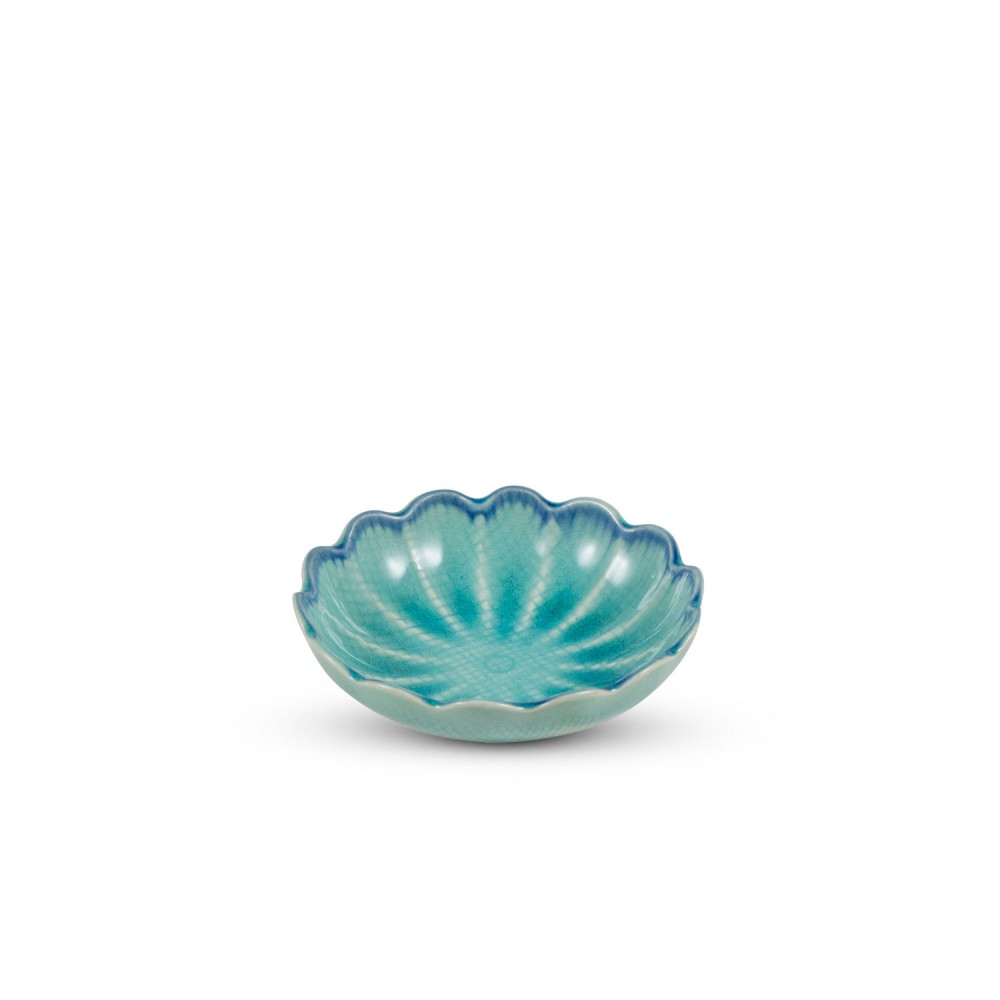 Toruko Turquoise Flower Bowl