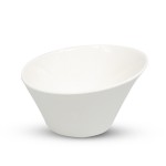 Alumina White Round Slanted Bowl, JBWS-J00303