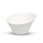 Alumina White Round Slanted Bowl, JBWS-J00304