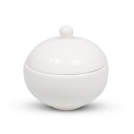 Alumina White Round Lidded Bowl, JBWS-J05903