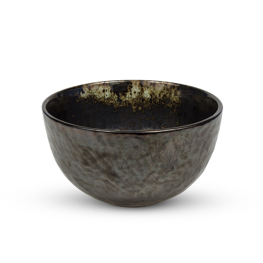 Metallic Slate Gray Round Bowl