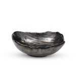 Metallic Slate Gray Abstract Bowl