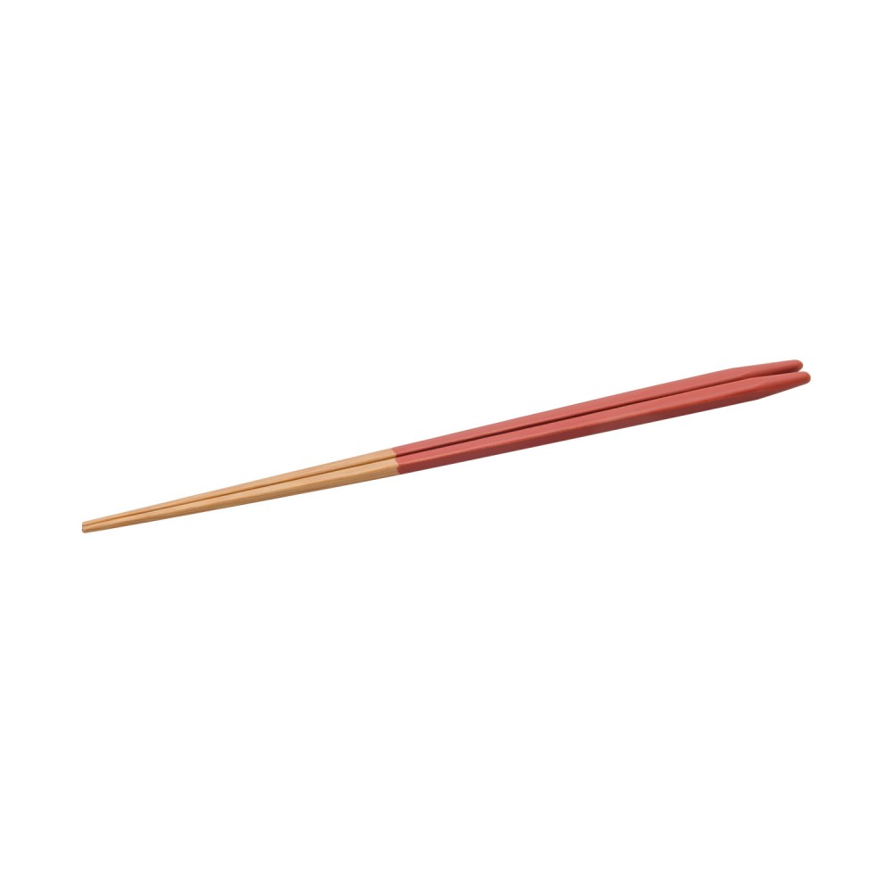 Scarlet Red Thin Bamboo Chopsticks