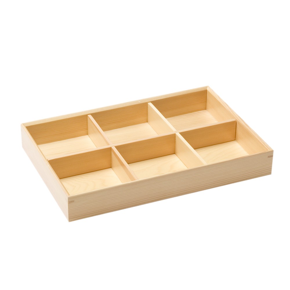 Wooden Kiwami Six Divided Bento Box