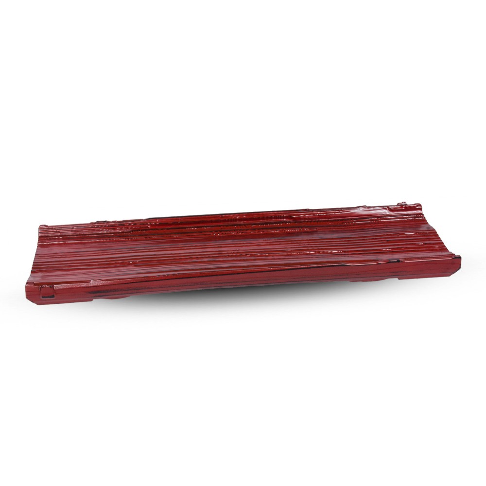 Koboku Acryllic Red Rectangular Long Geta Plate