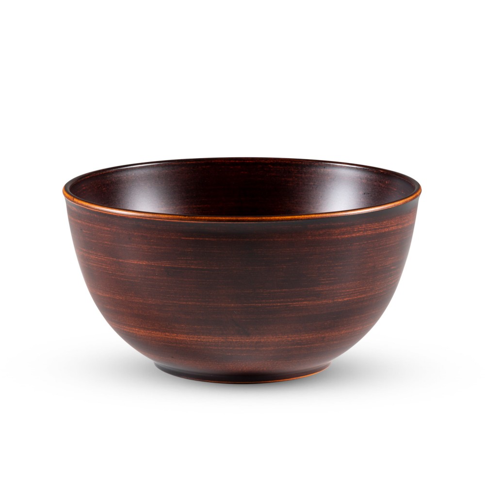 Retro Brown Resin Round Bowl